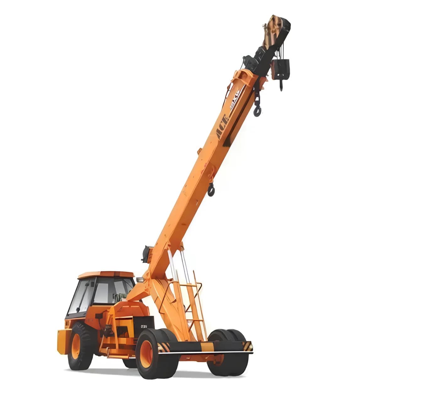 ACE Lift All 12XW pick-and-carry crane, boom raised.